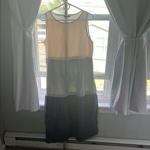 SHEIN Sleeveless Color Block Midi Dress